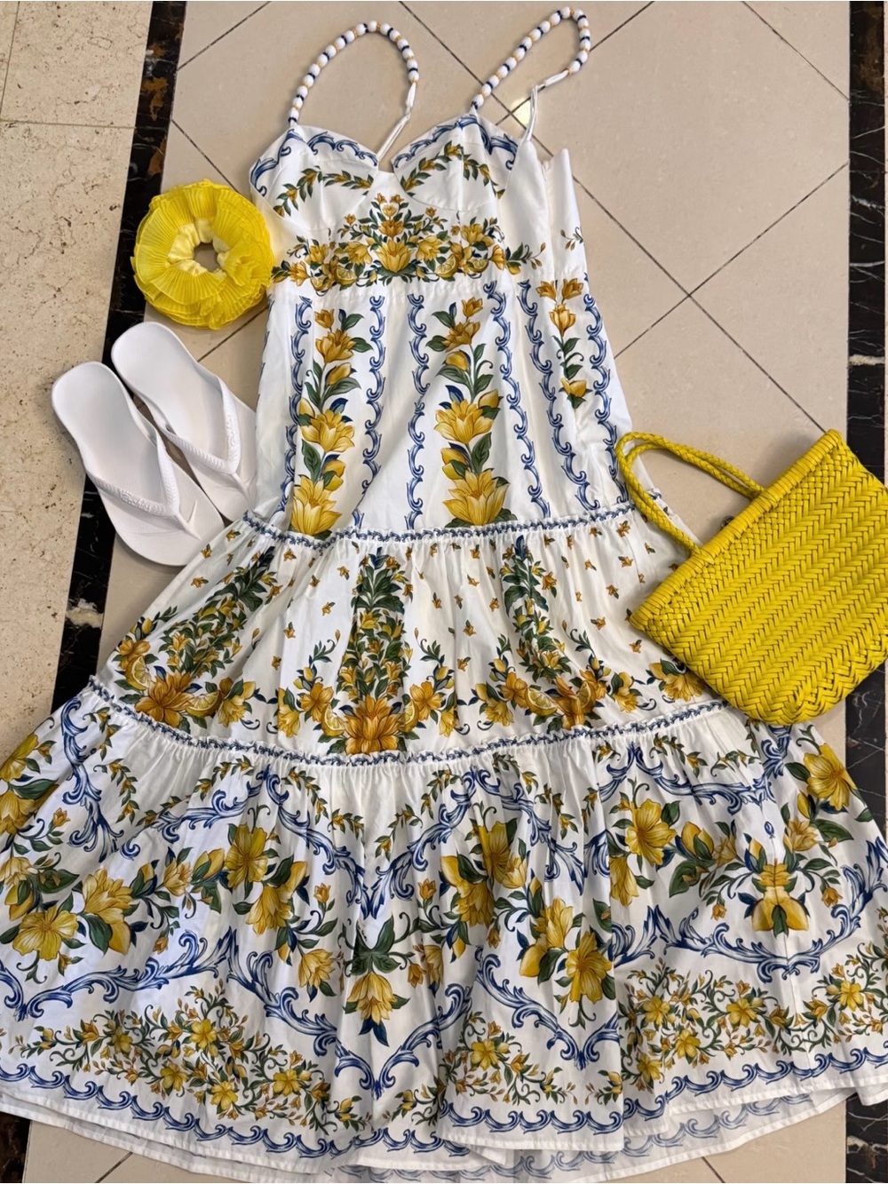 NWT! Farm Rio Sicily Midi Dress Size M